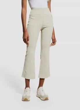 SPRWMN Cropped Flare Corduroy Leggings Pants in Green